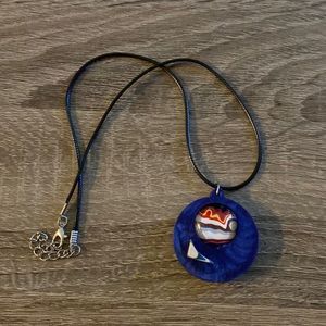 Fordite wooden necklace